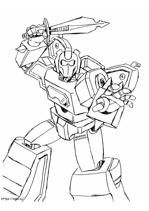 Transformers Robot Attack coloring page