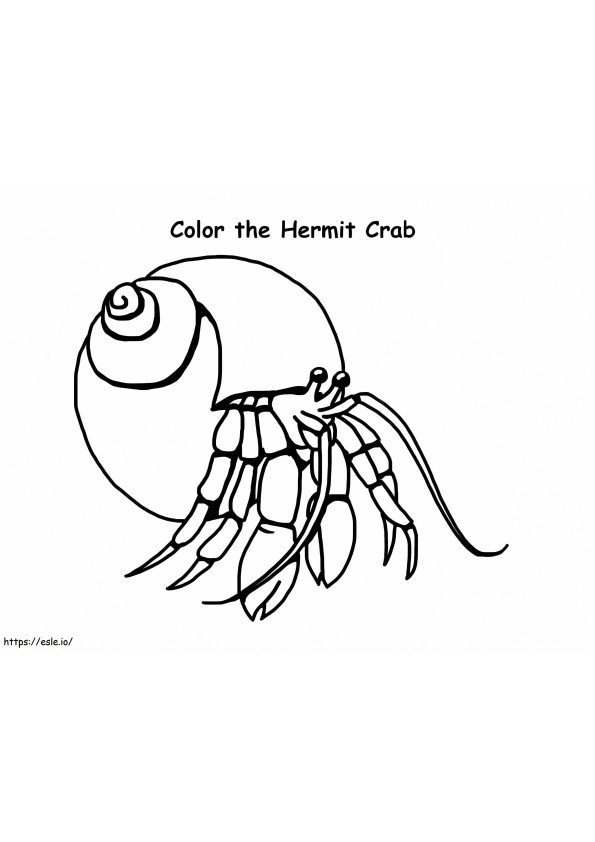 Crabul pustnic de colorat