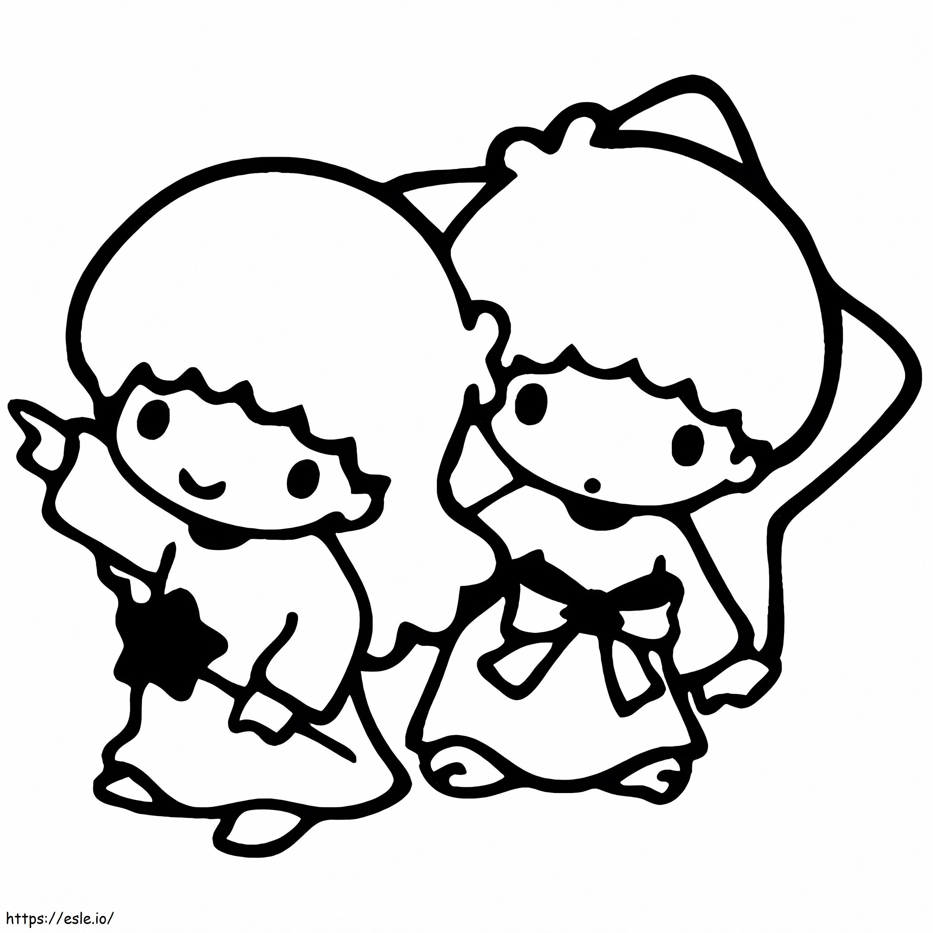 Little Twin Stars 1 coloring page