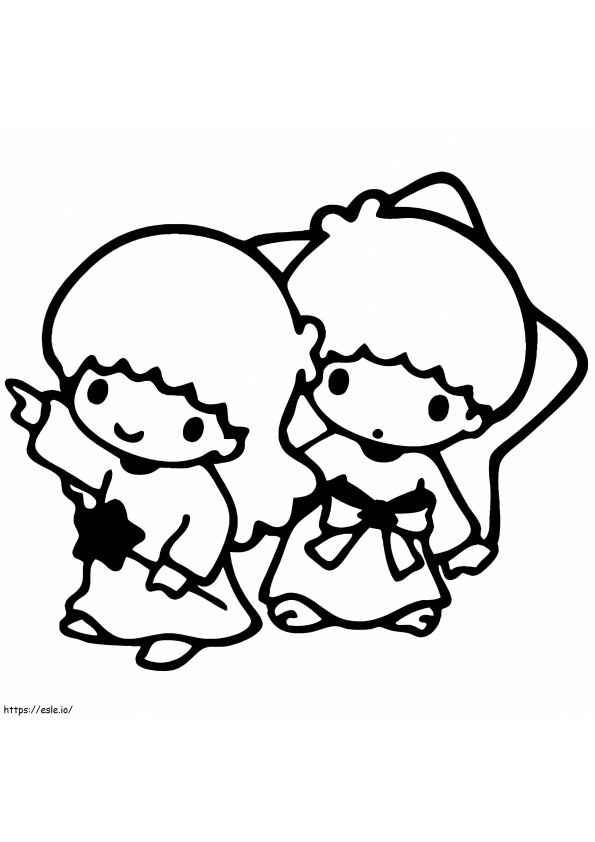 Little Twin Stars 1 coloring page
