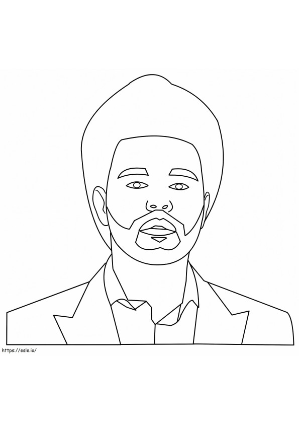 The Weeknd Free Printable coloring page