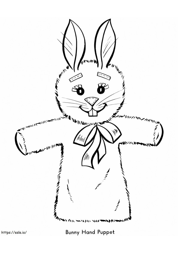Bunny Hand Puppet coloring page
