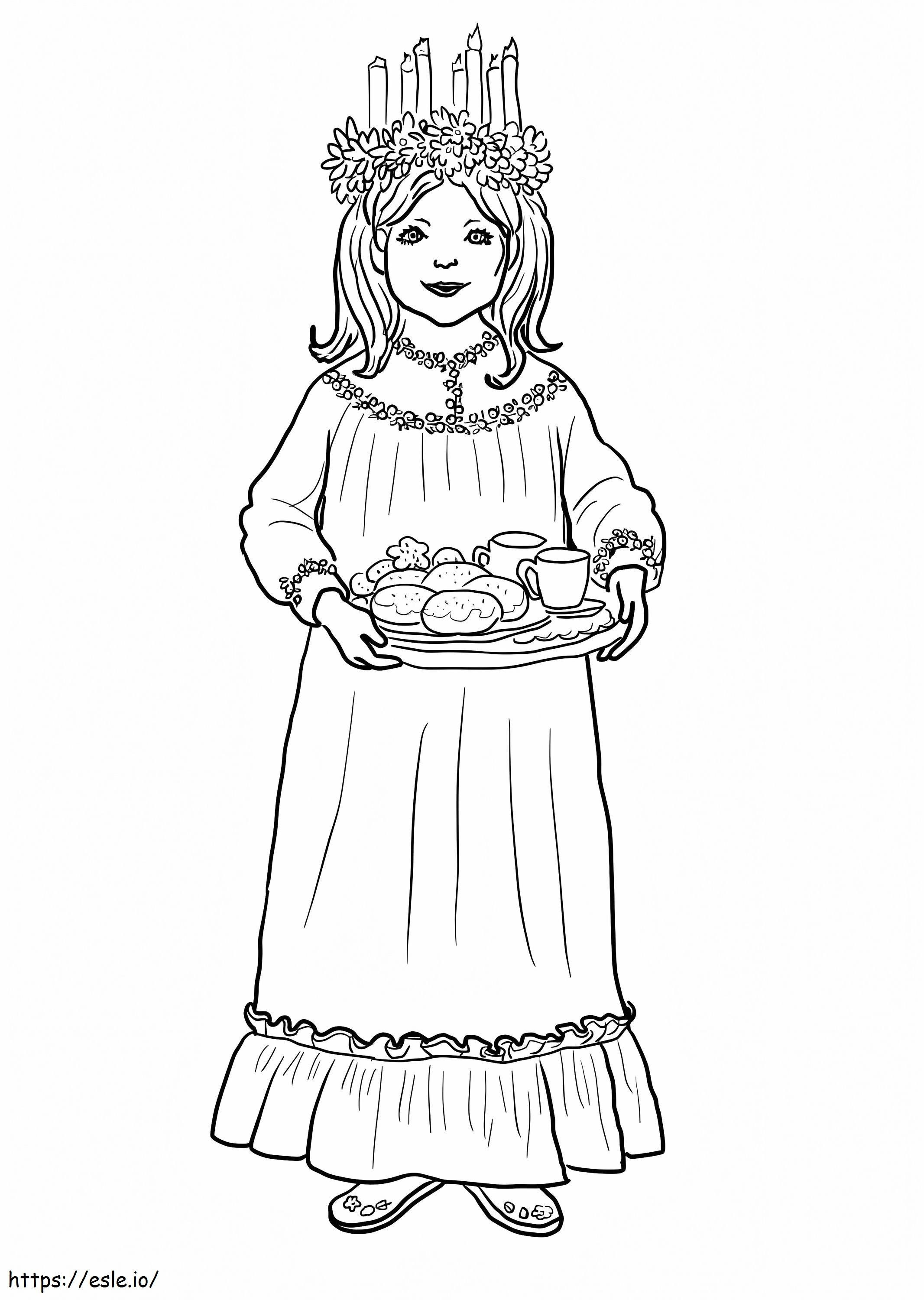 Saint Lucy Day coloring page