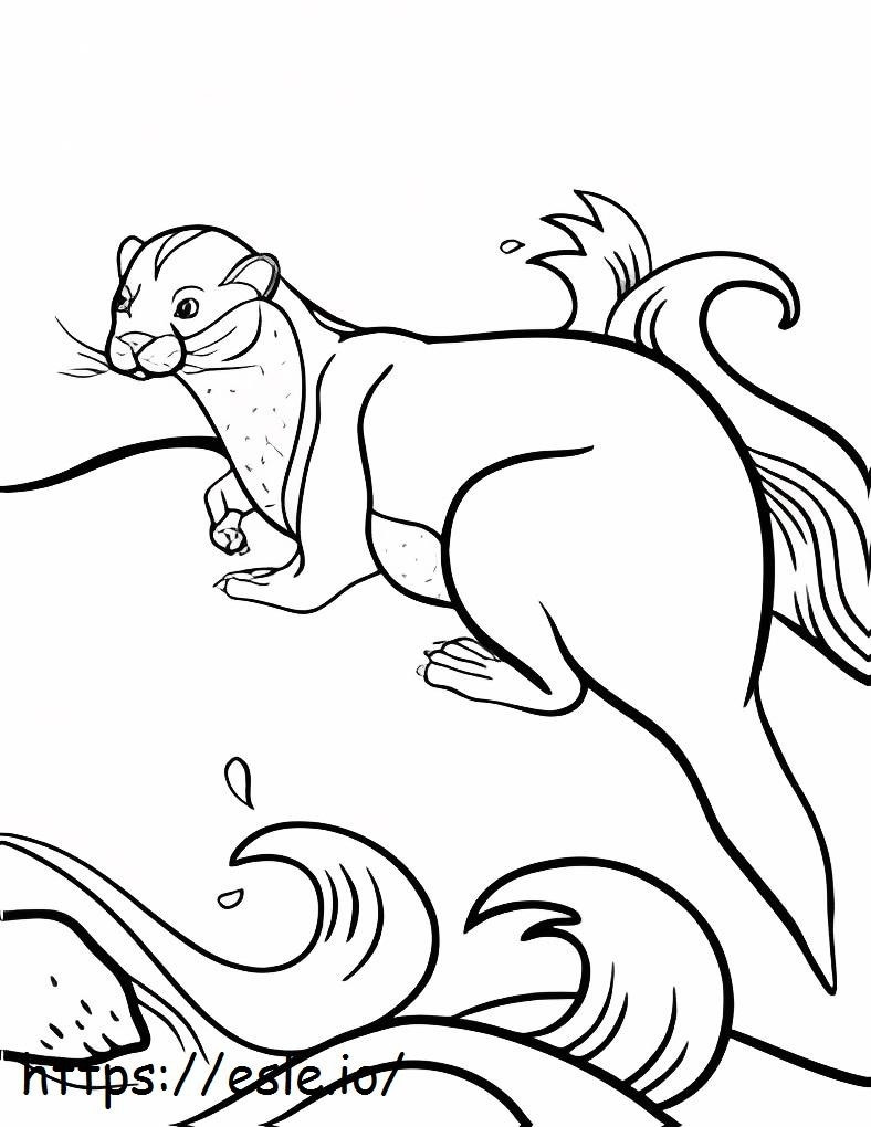 Otter On The Beach coloring page