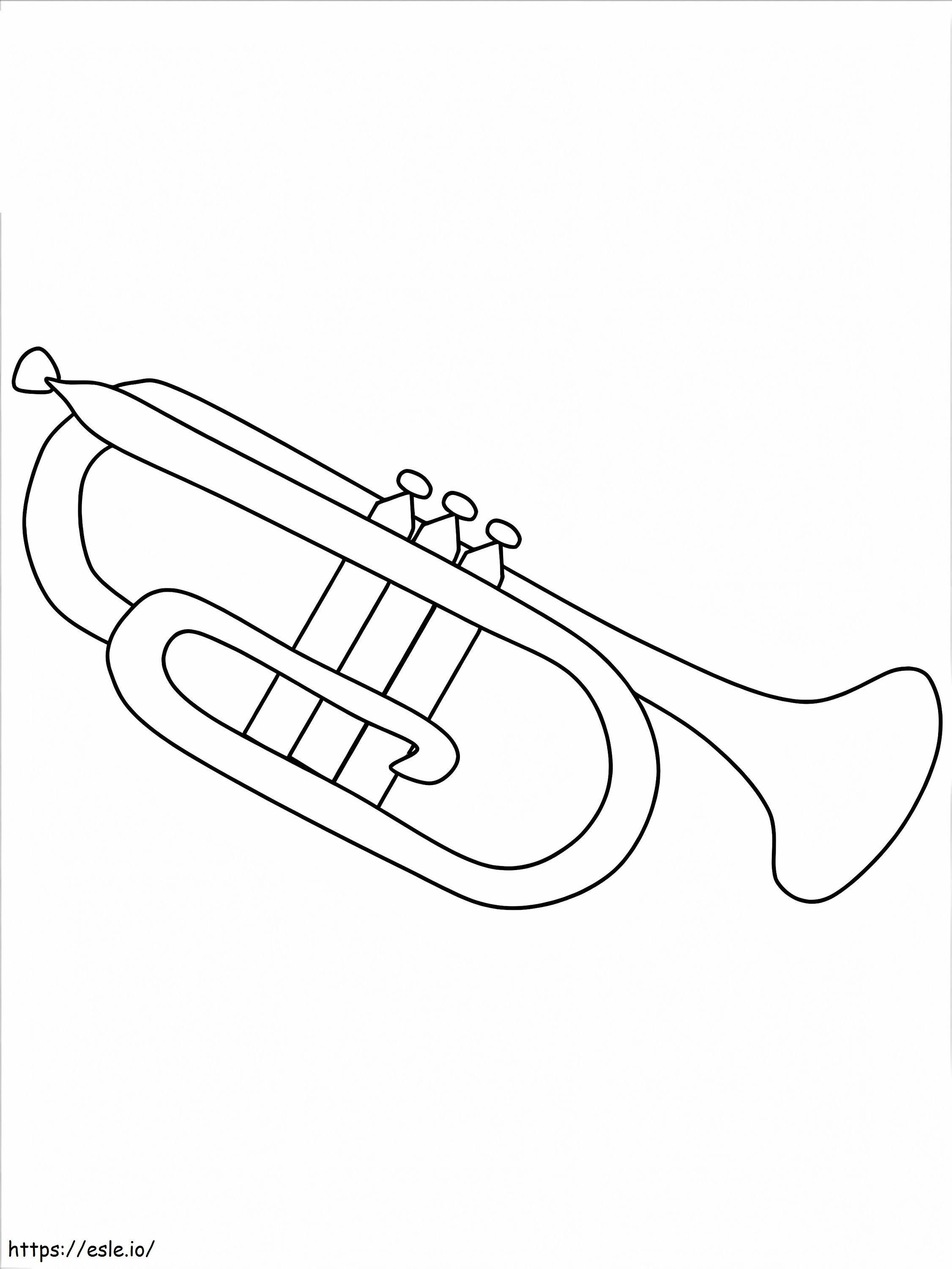 Schöne Trompete ausmalbilder