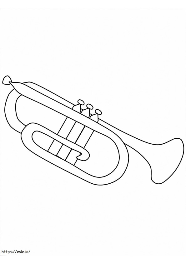 Belo trompete para colorir