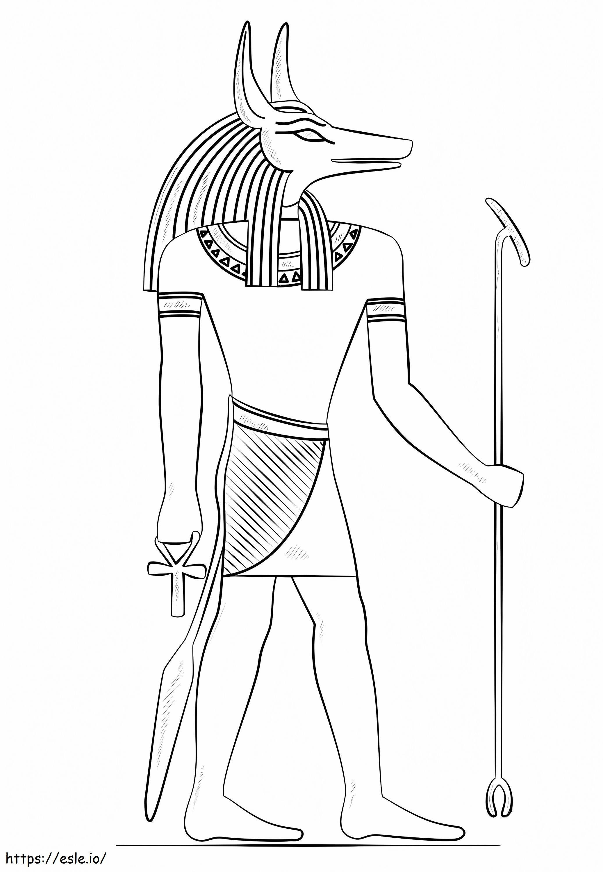 Anubis The God Of Death coloring page