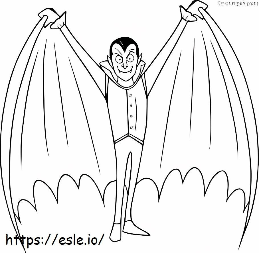 Dracula klaar om te vliegen kleurplaat kleurplaat