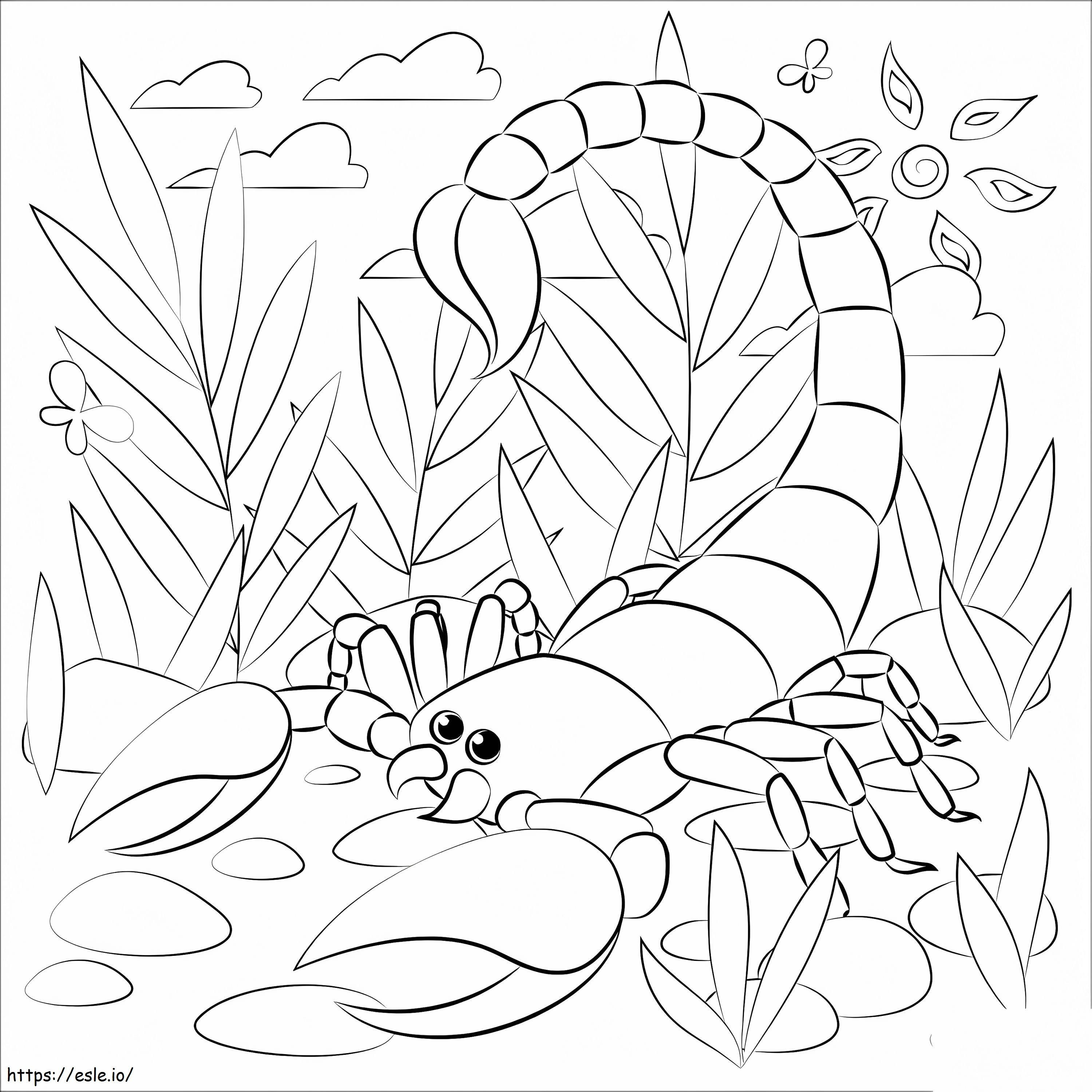 Coloriage Scorpion gratuit imprimable à imprimer dessin