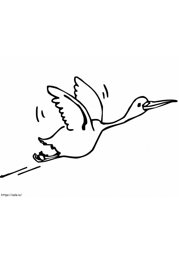Stork Flying Up coloring page