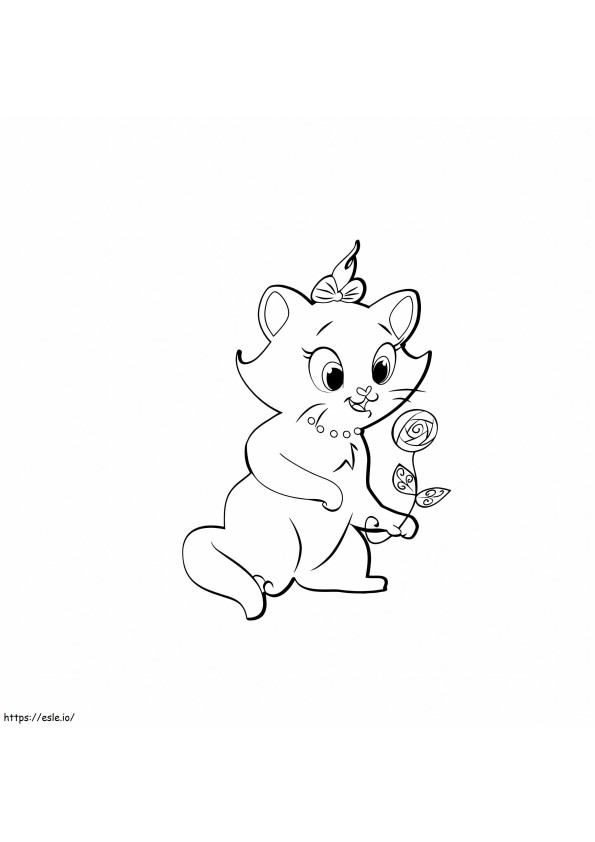 Disney Marie Cat HD Coloring Pages coloring page