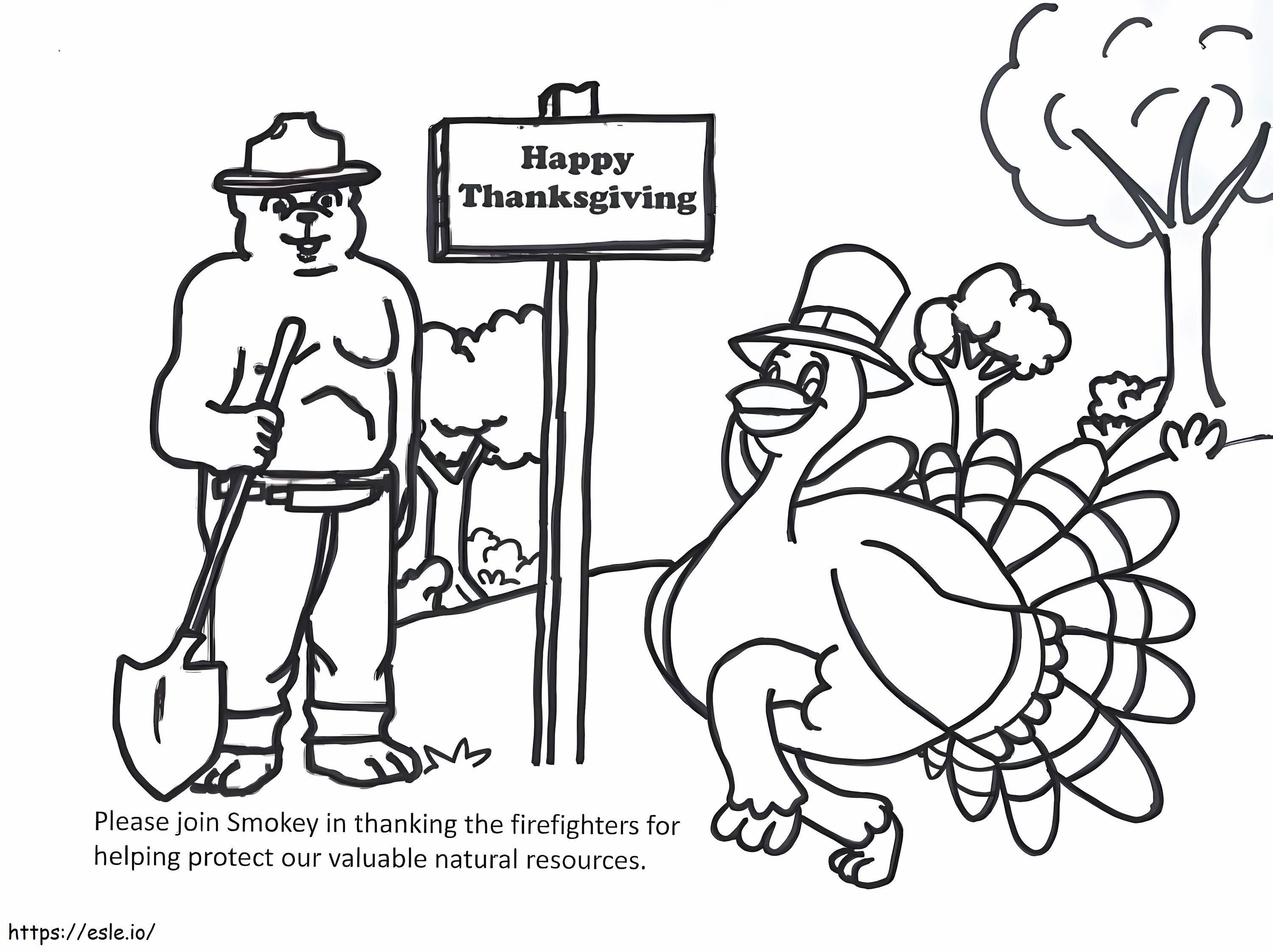 Smoked Bear And Turkey coloring page