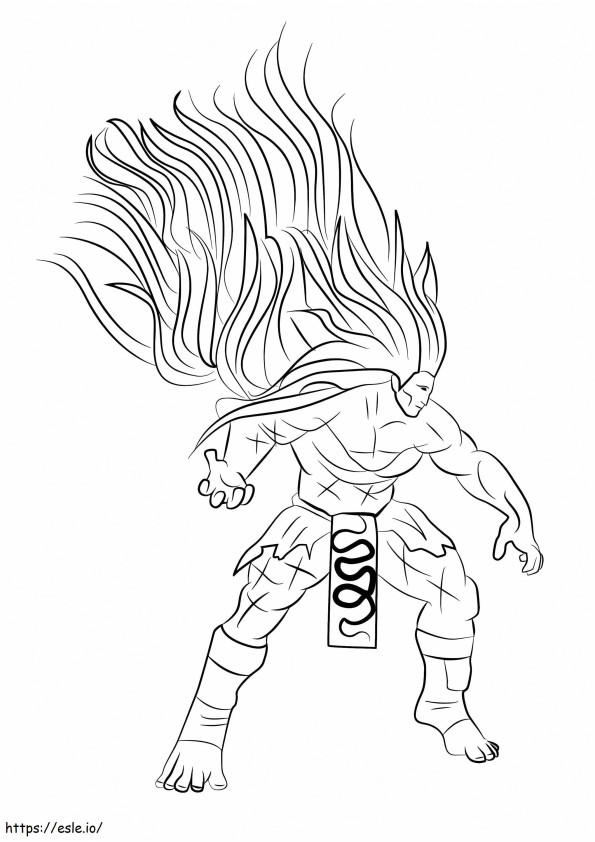 Necalli From Street Fighter coloring page