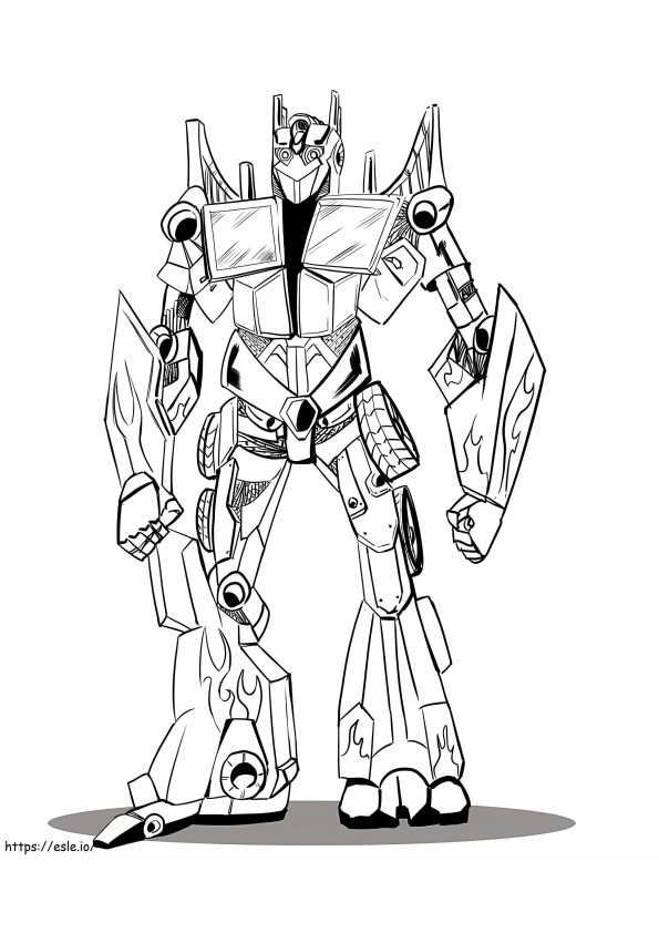 Ugly Optimus Prime coloring page