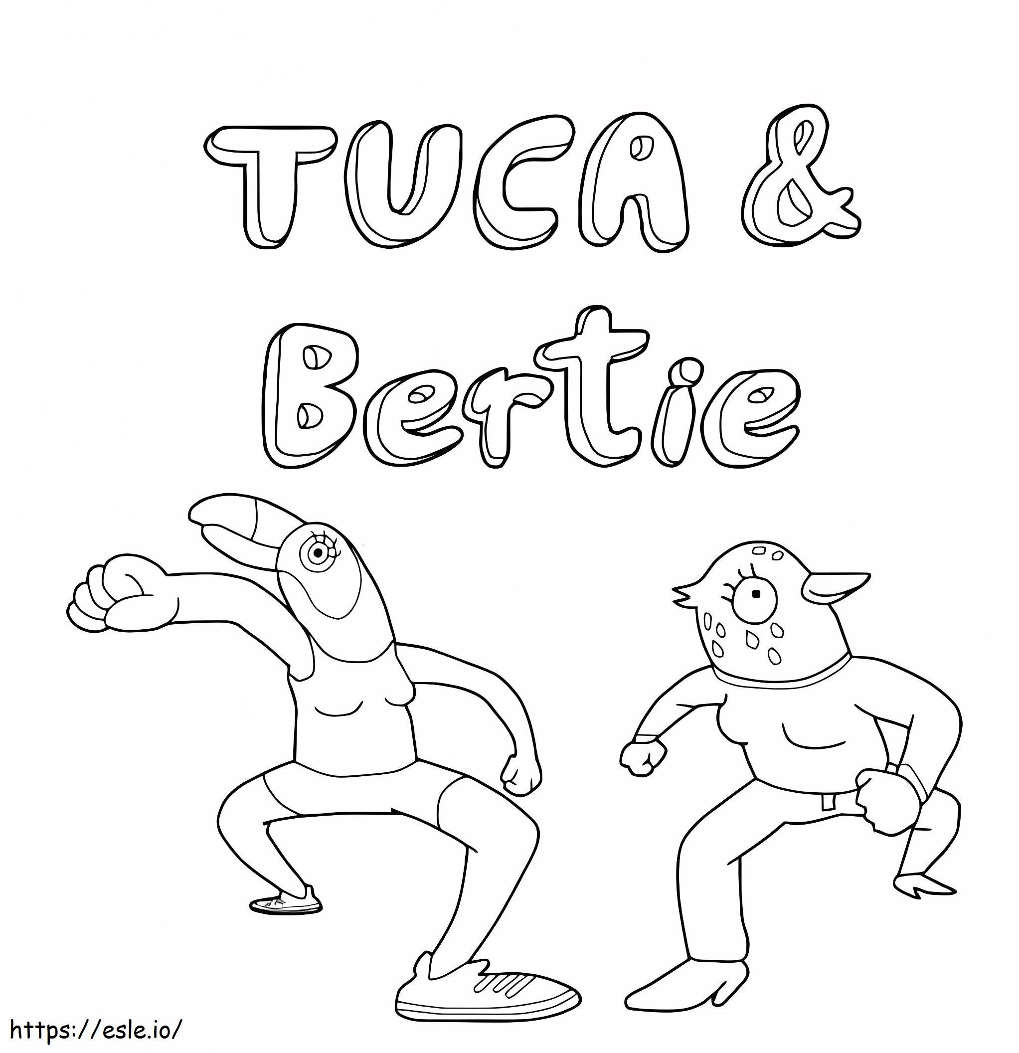 Hauskoja Tuca ja Bertie värityskuva