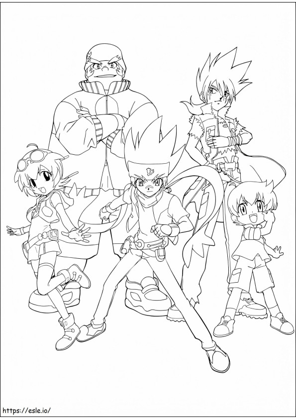 Beyblade Team A4 coloring page