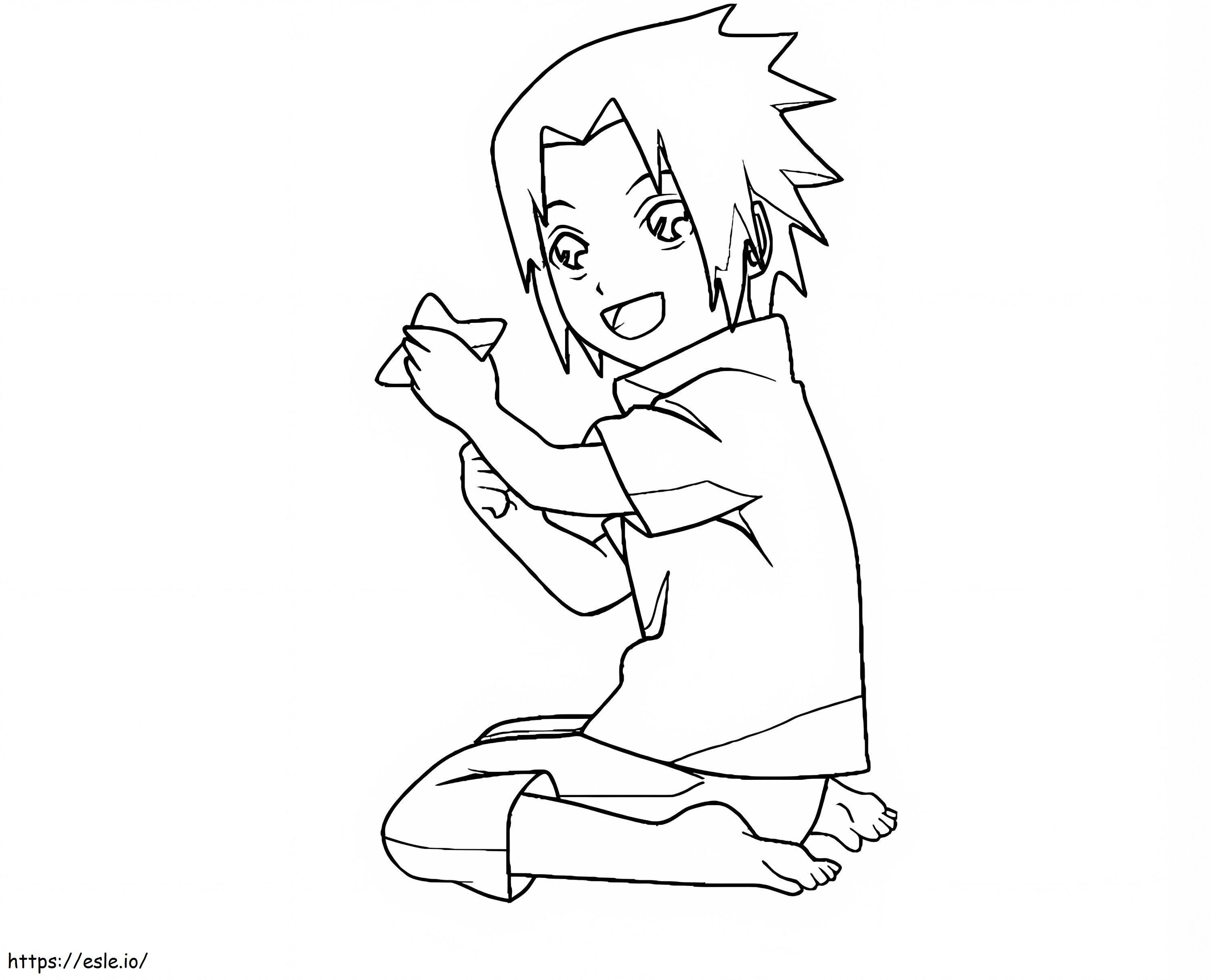Pequeno Sasuke para colorir
