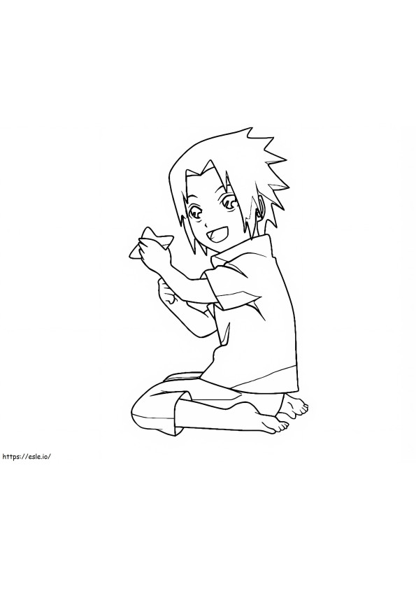 Coloriage Petit Sasuke à imprimer dessin