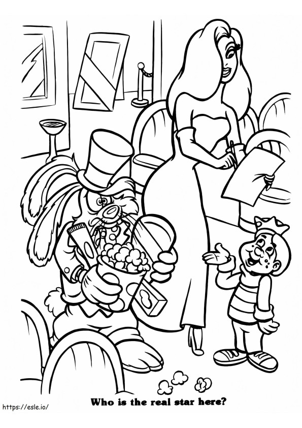 Roger Rabbit And Jessica coloring page