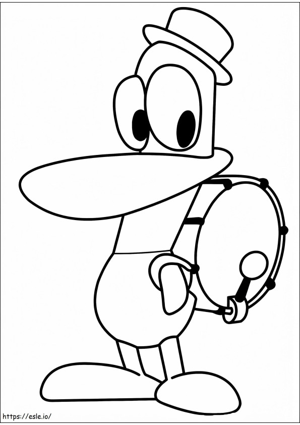 Pato And Drum coloring page