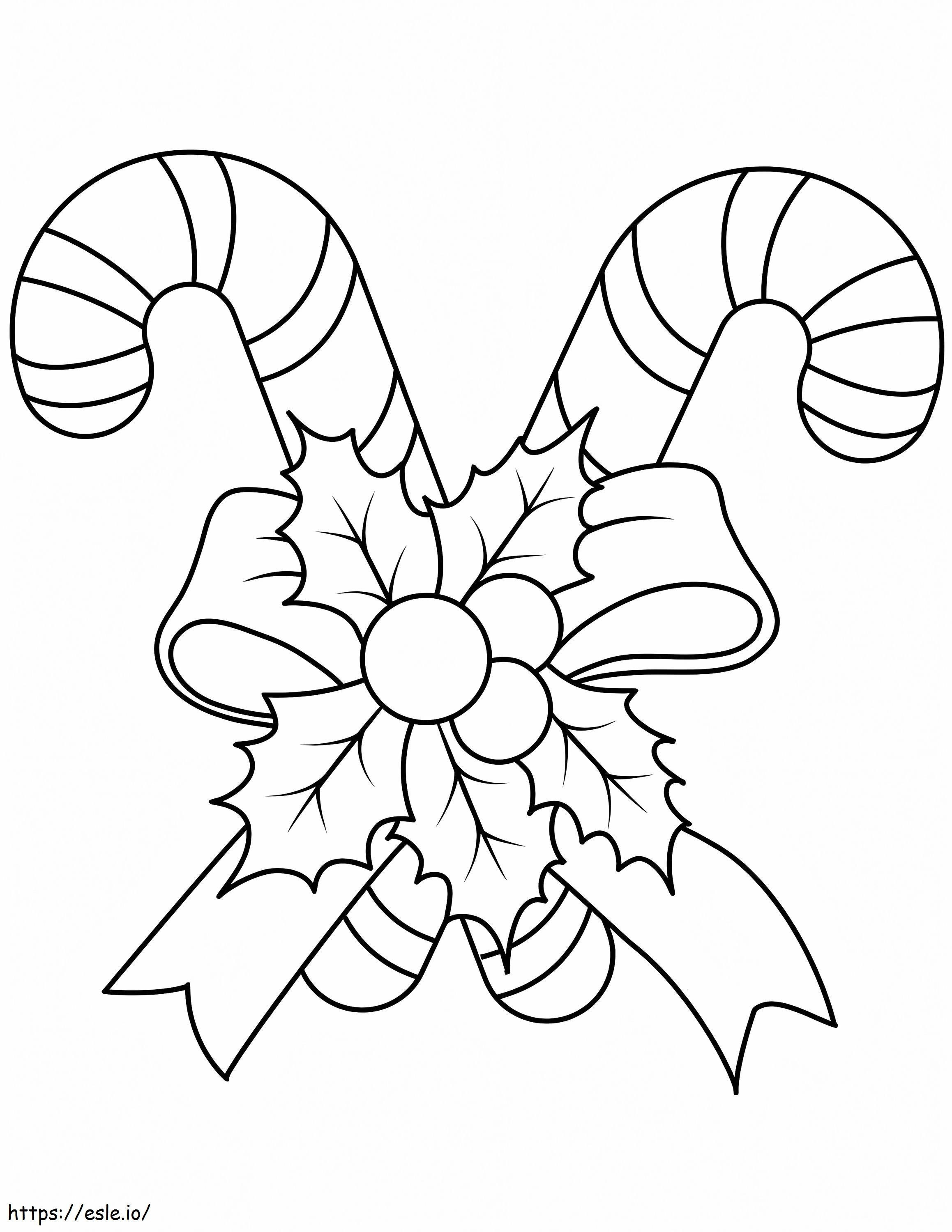 Christmas Candy Canes coloring page