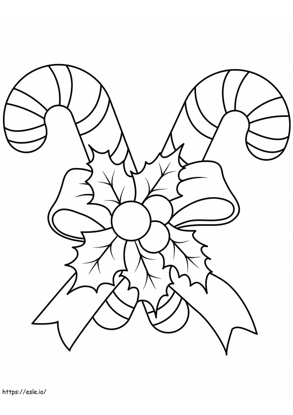 Christmas Candy Canes coloring page