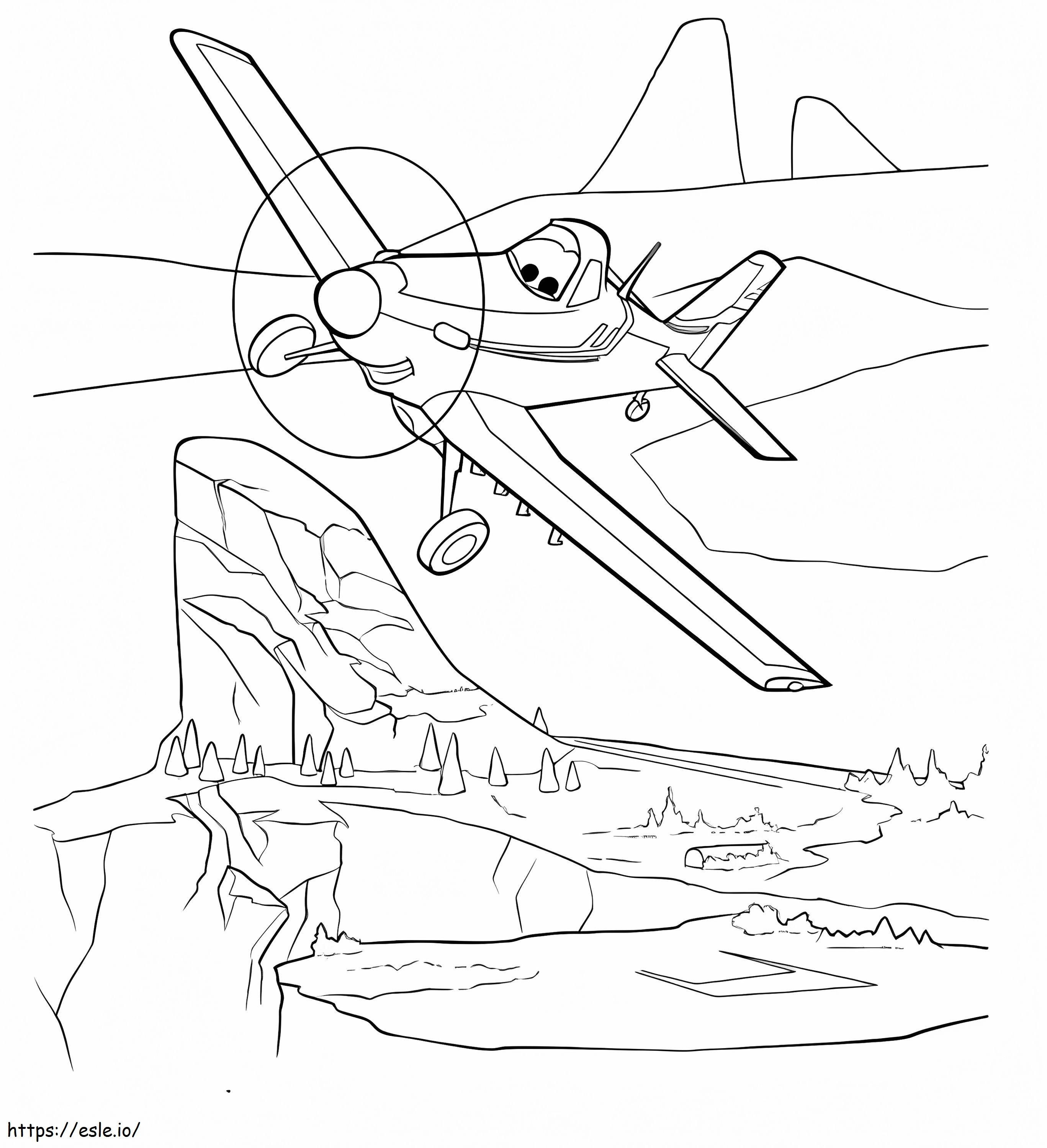 Cartoon Planes Flying coloring page