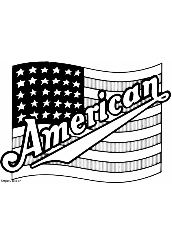 Bandeira americana para colorir