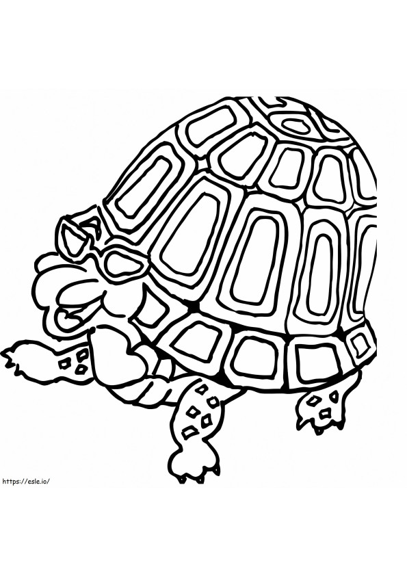 Leuke schildpad kleurplaat