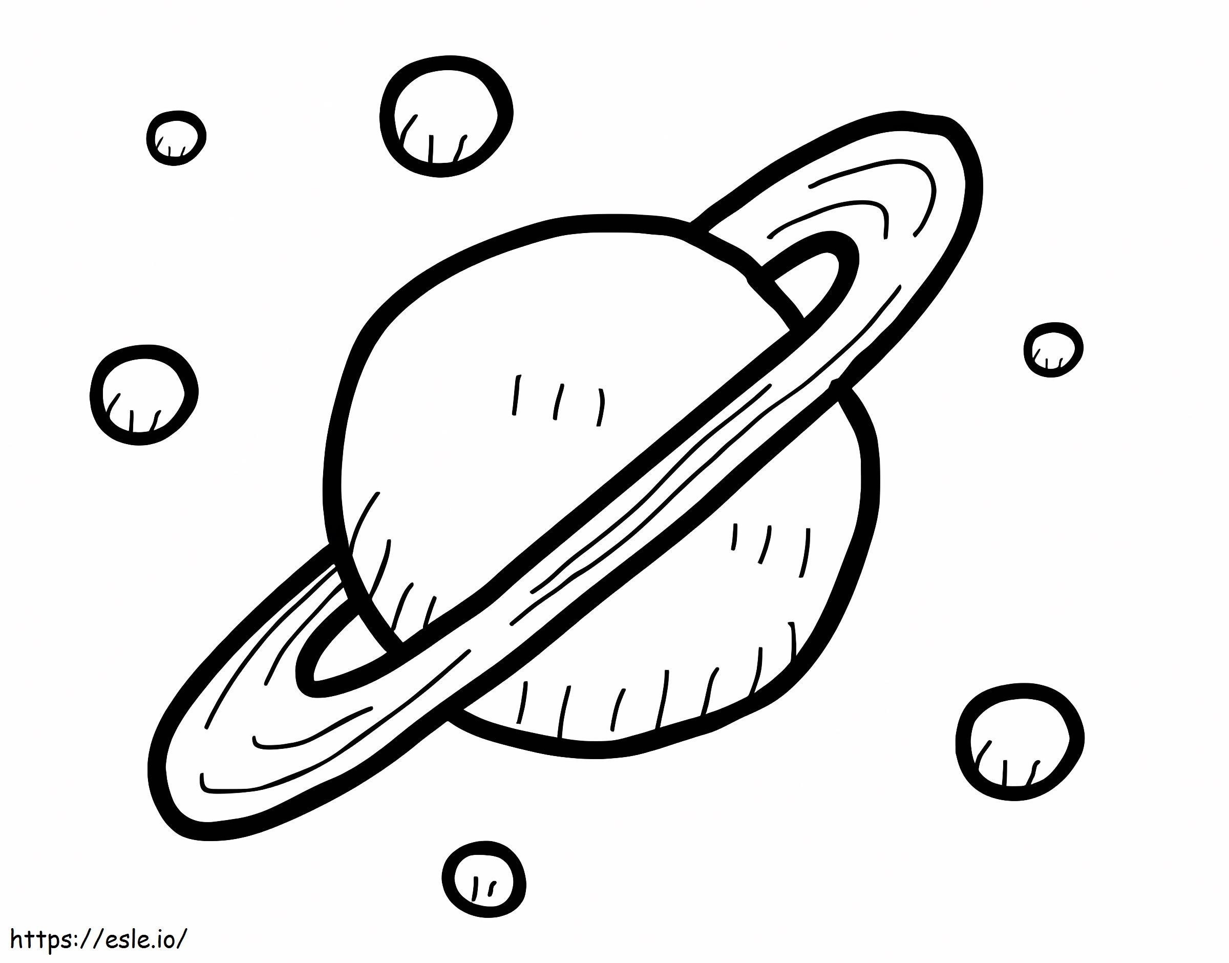 Suloinen Saturnus värityskuva