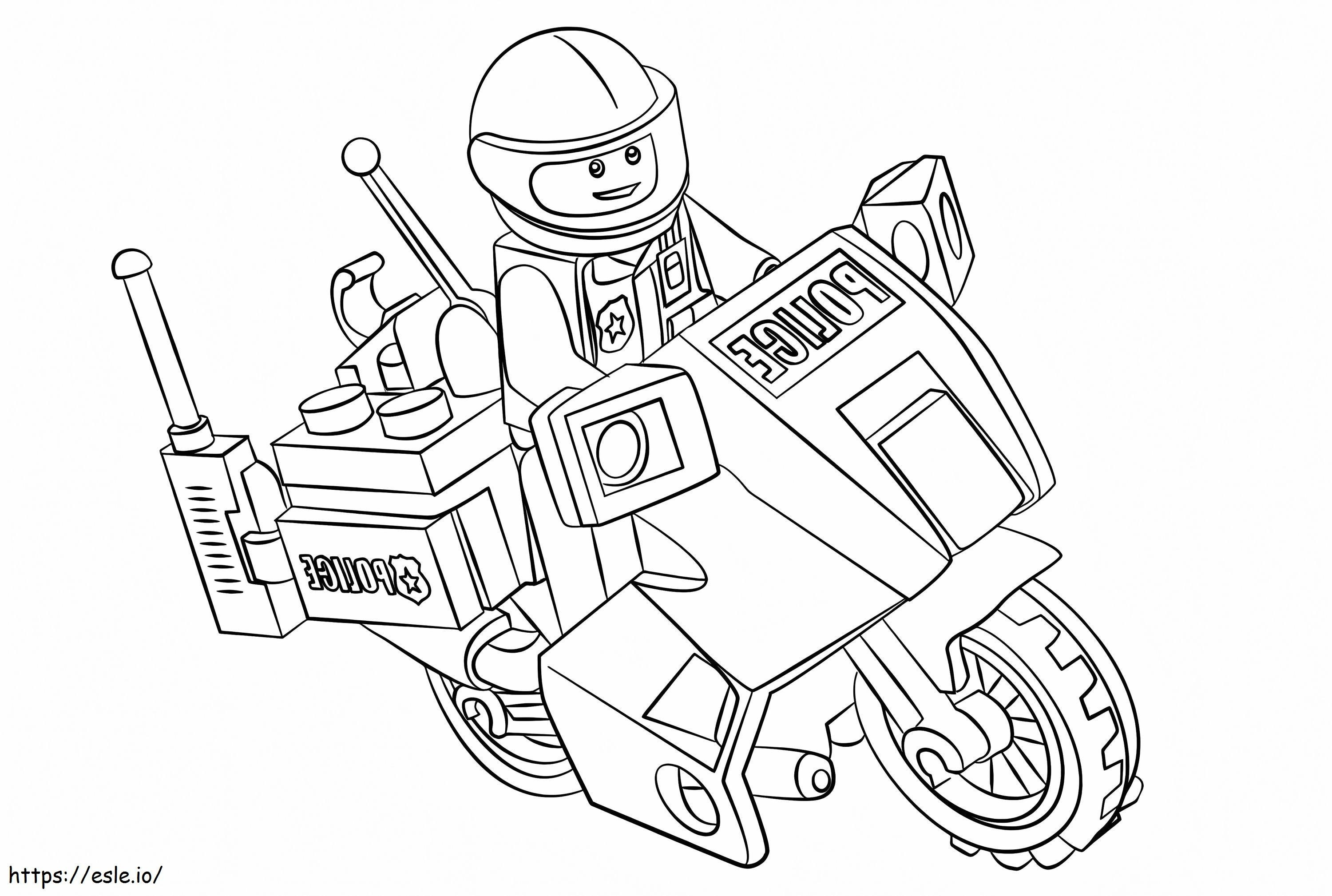 Police Lego City coloring page