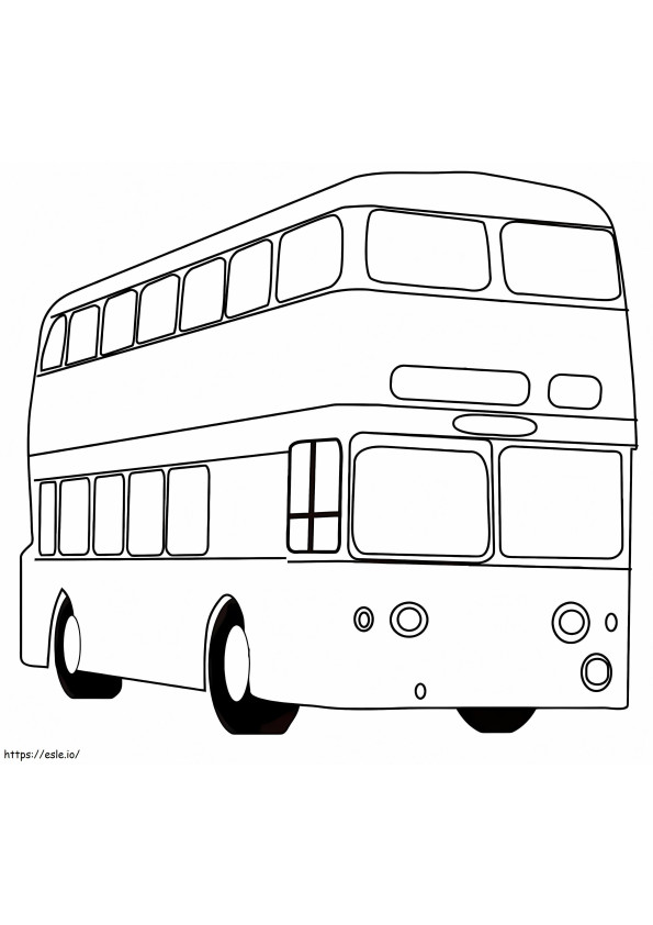 Lontoon punainen bussi värityskuva
