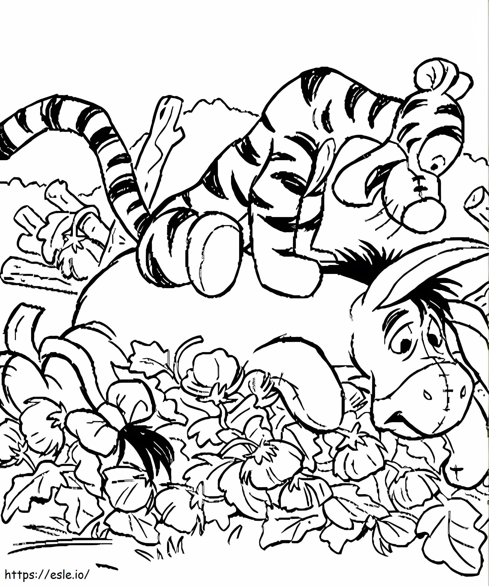 Tiger And Eeyore coloring page