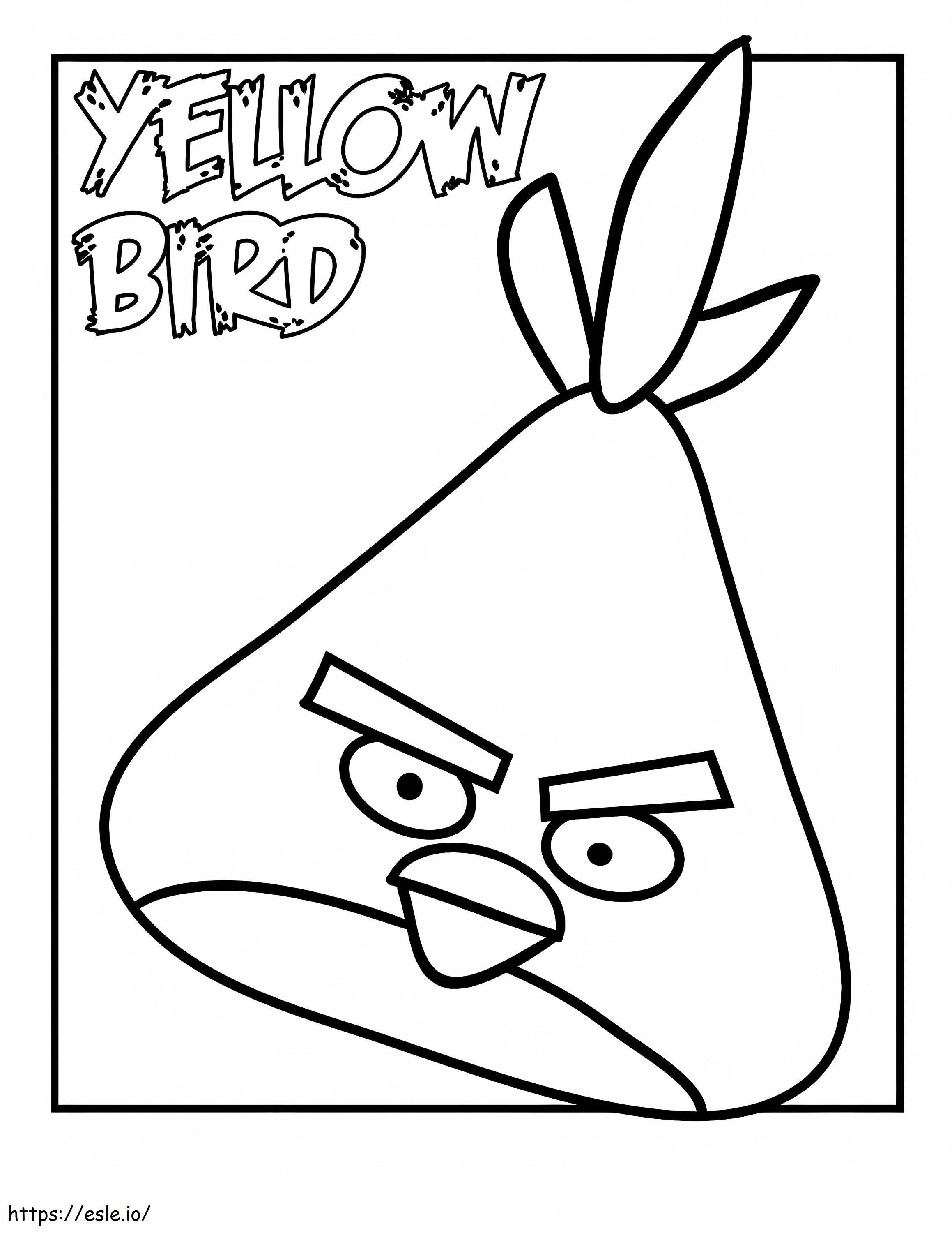 Free Printable Basic Yellow Bird Coloring Page for Kids