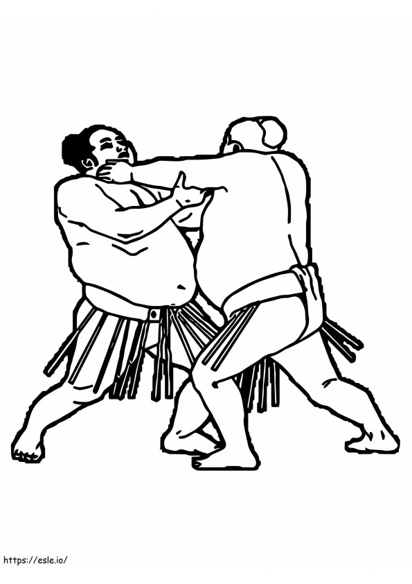 Sumo Wrestling coloring page