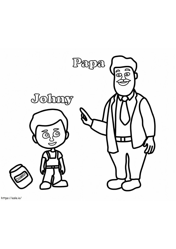 Coloriage Johny Johny oui papa à imprimer dessin