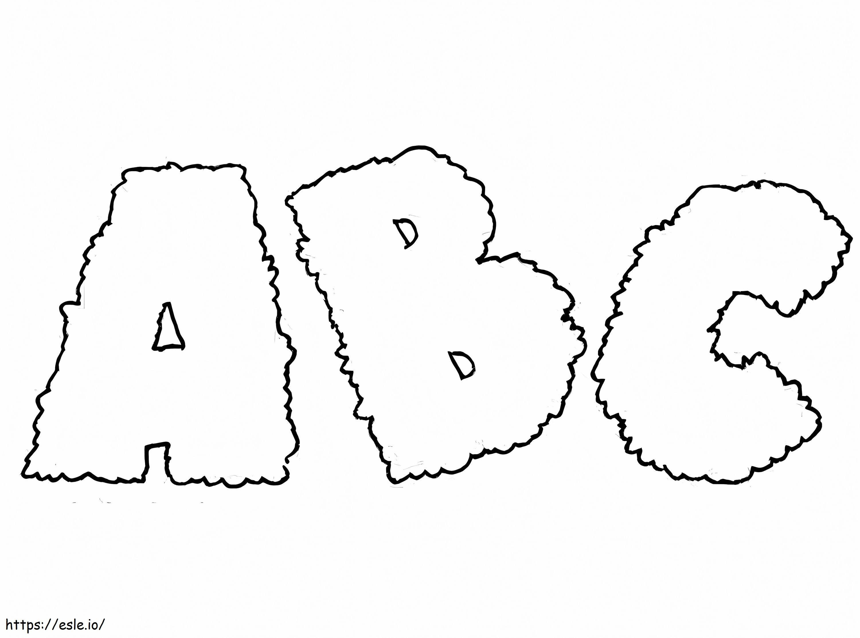 Adorable ABC coloring page