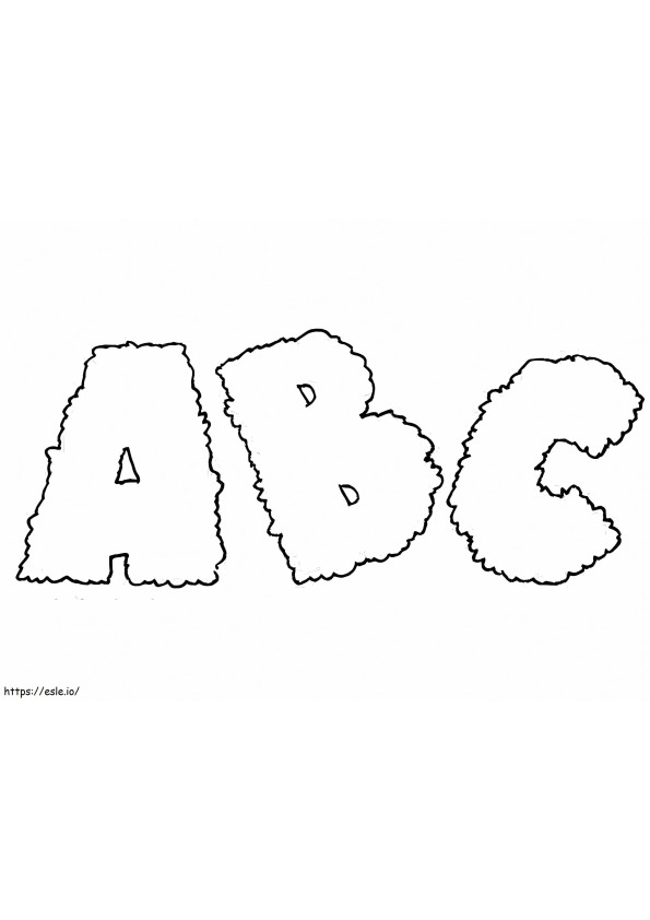 Adorável ABC para colorir