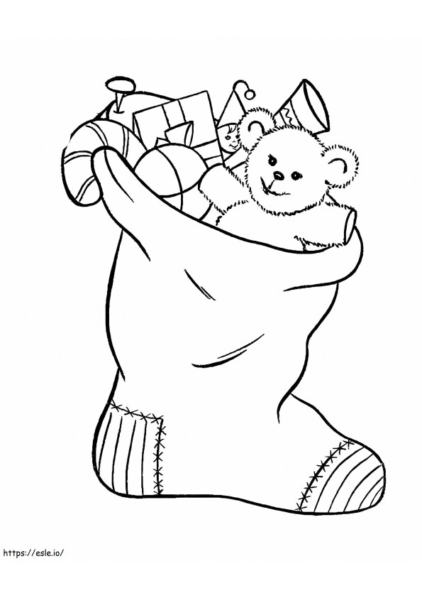 Toys In Christmas Stocking coloring page