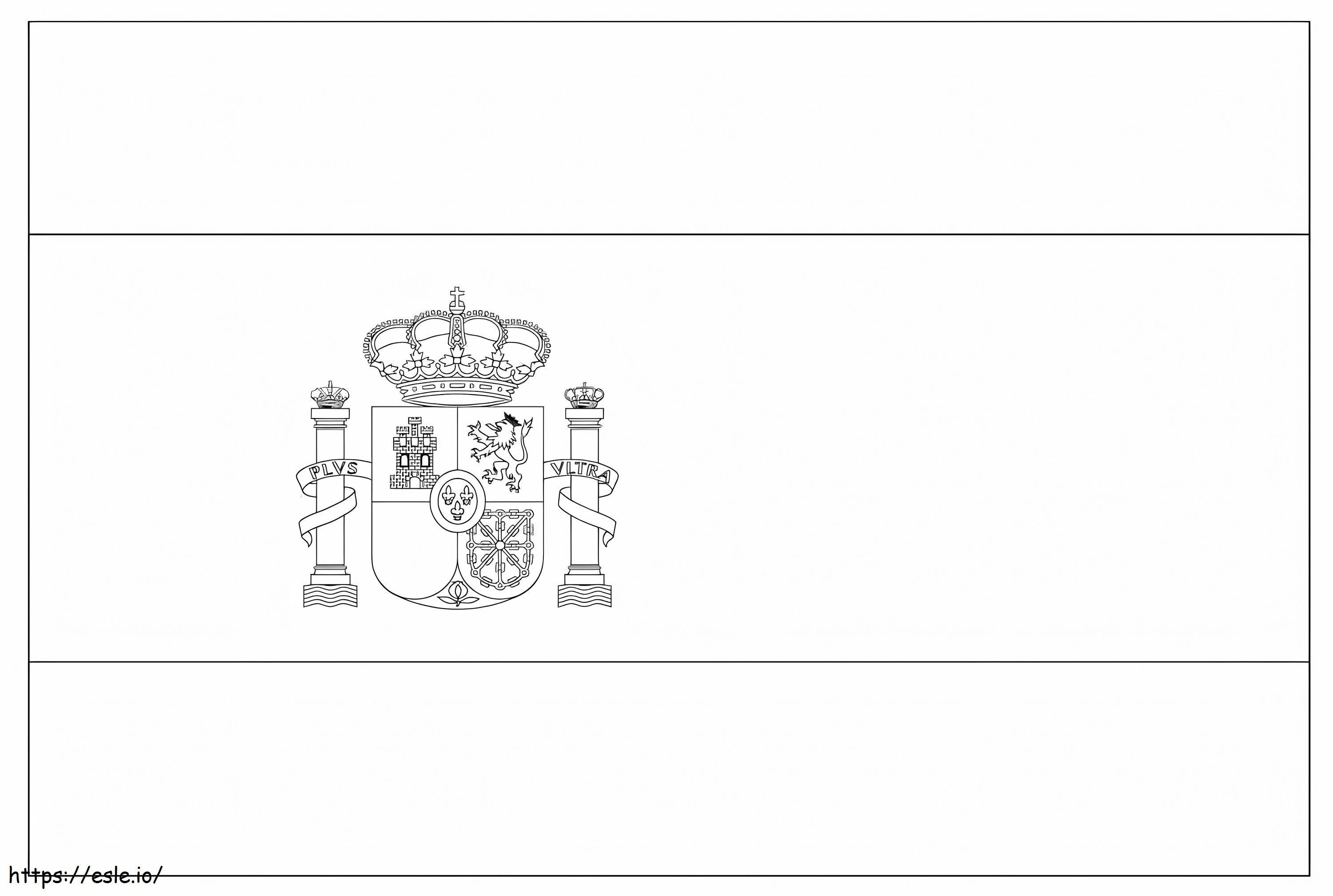 Spanish Flag coloring page