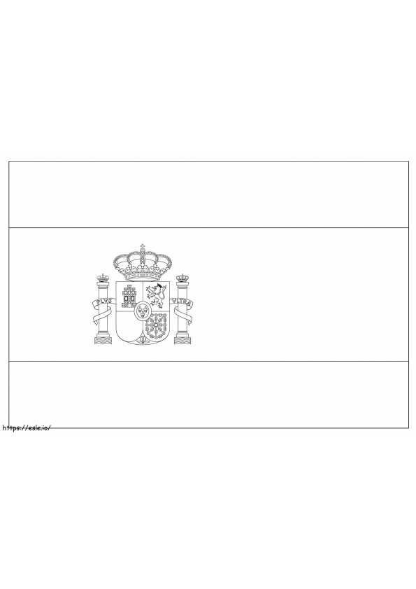 Spanish Flag coloring page