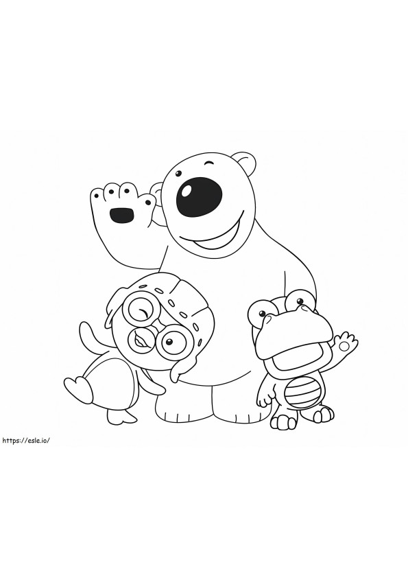 Happy Pororo And Friends coloring page