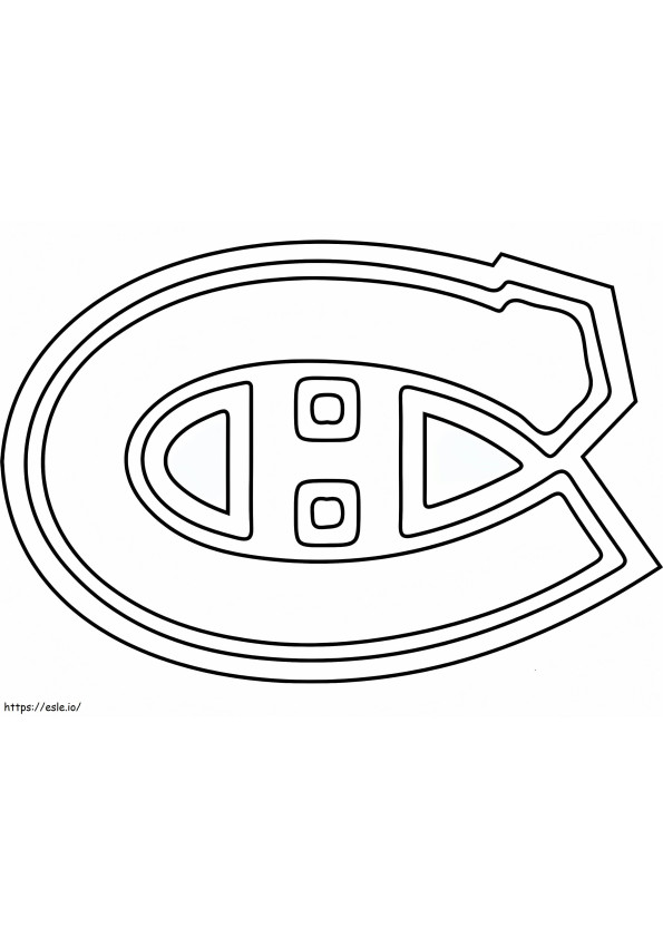 Logotipo de los canadienses de Montreal para colorear