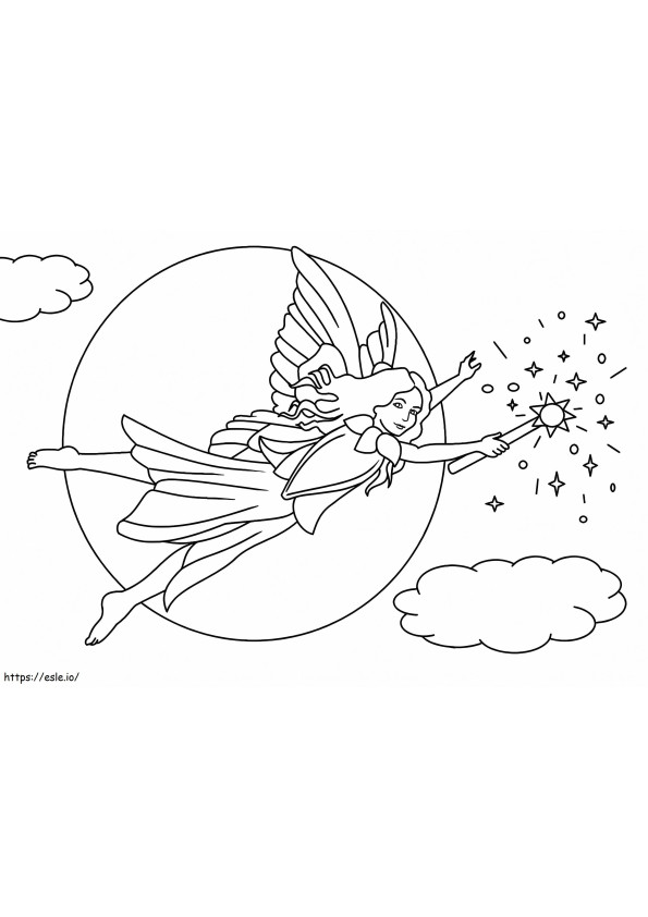 Flying Fairy coloring page