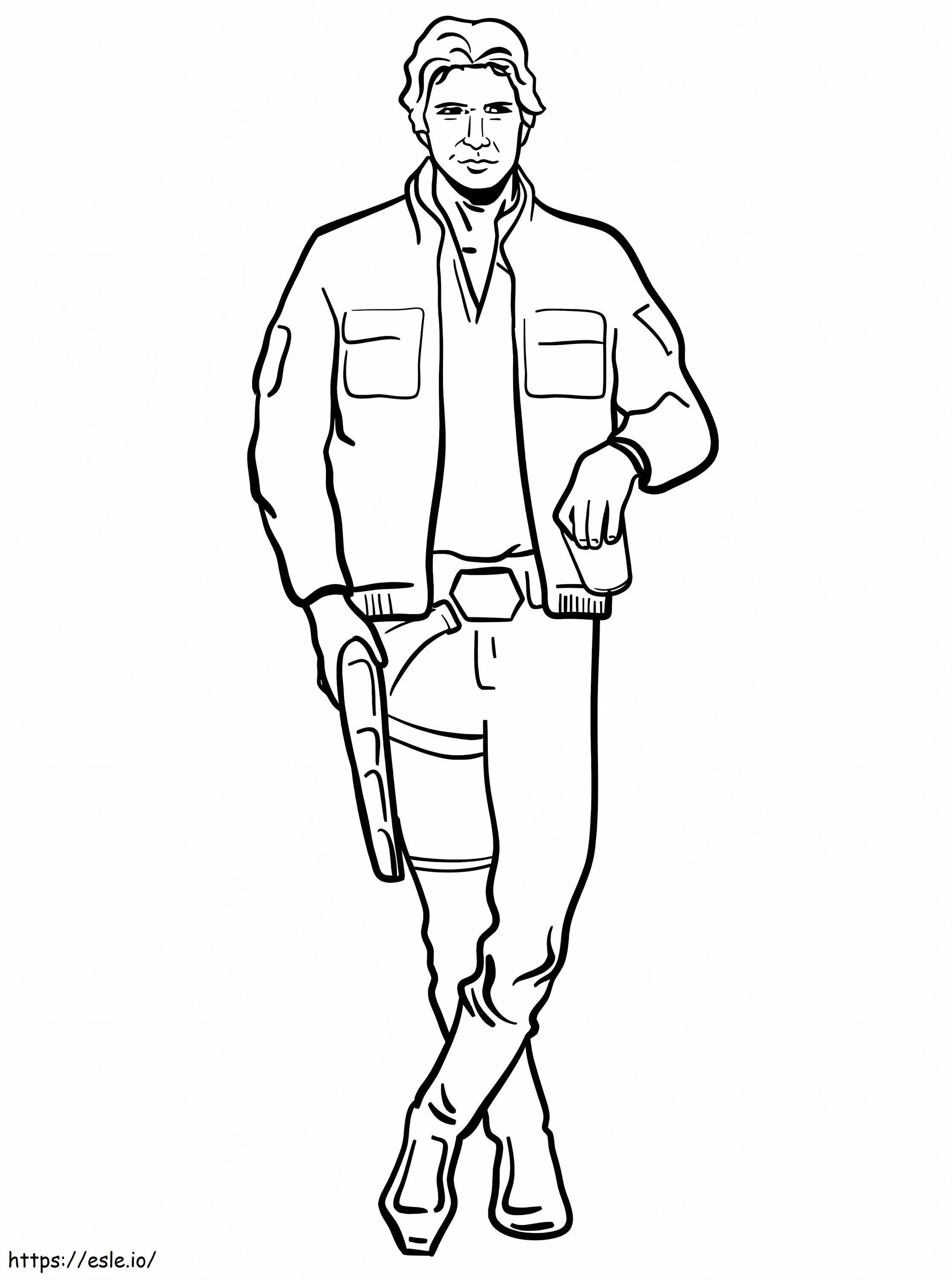 Amazing Han Solo coloring page