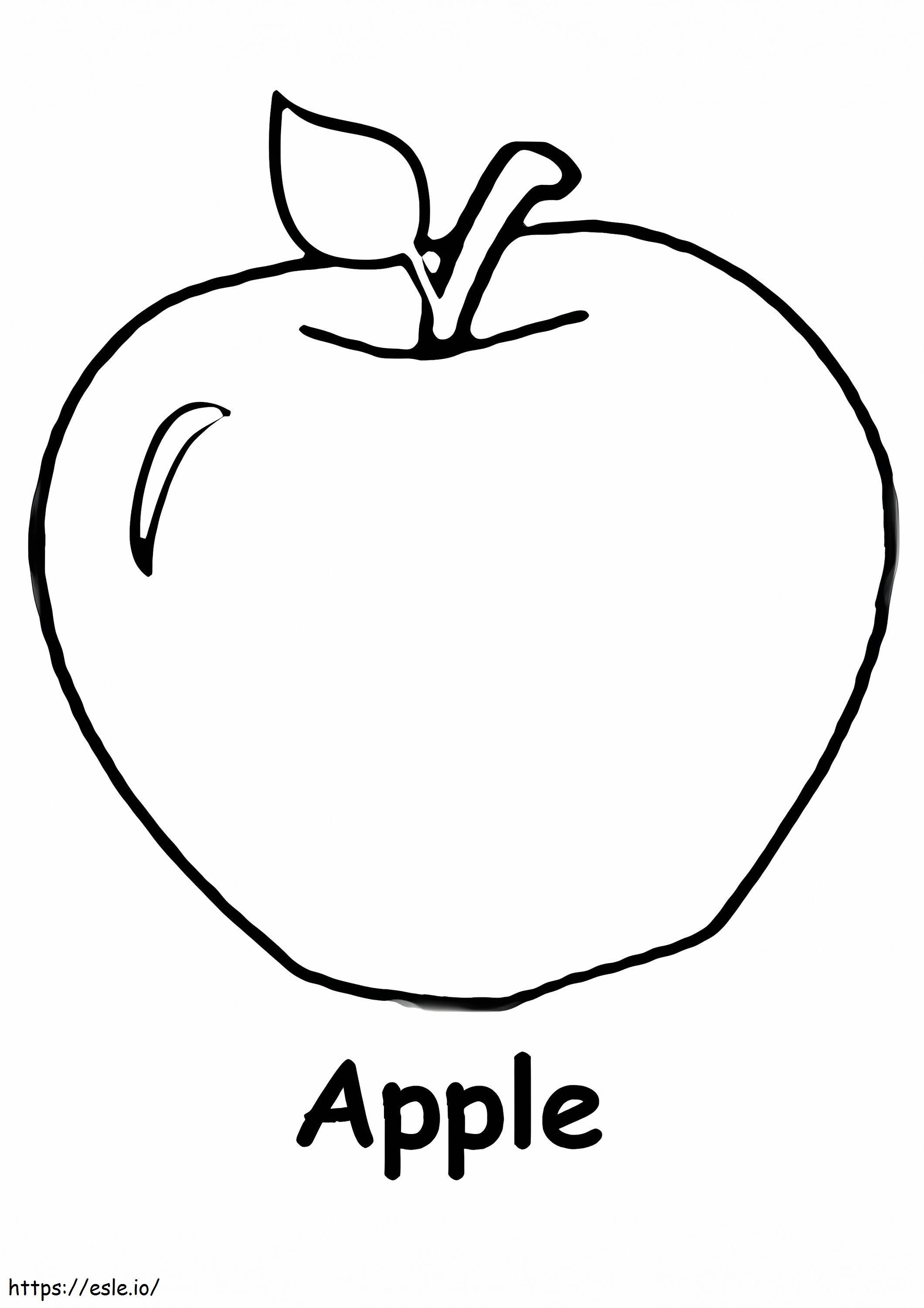 An Apple coloring page