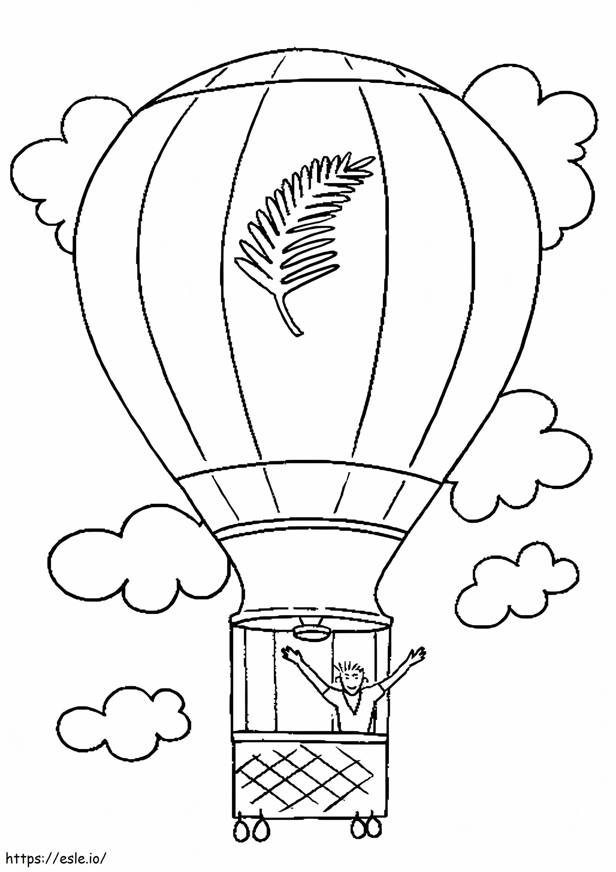 Desenhos Para Colorir: Bom Balão De Ar Quente Para Imprimir