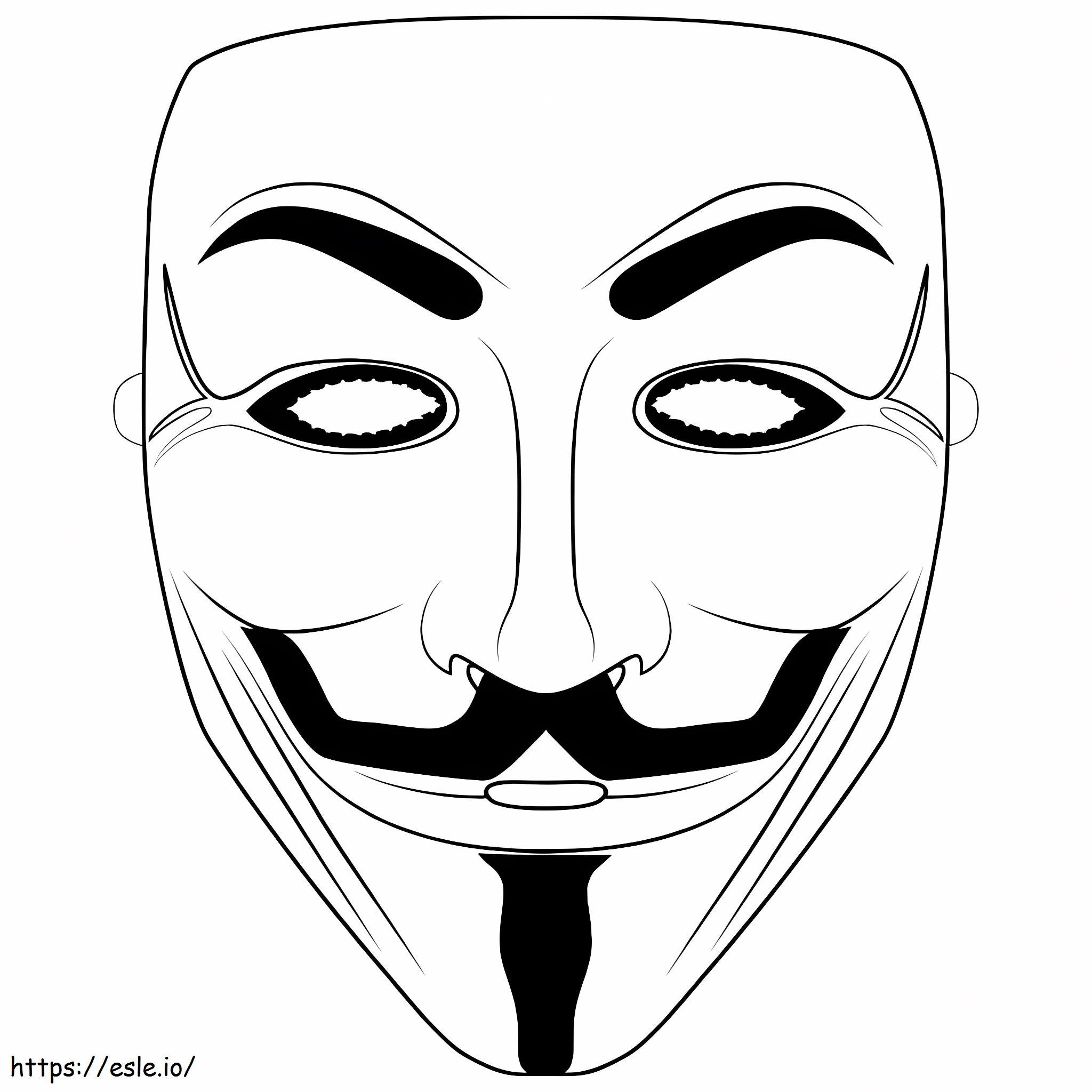 Hacker Mask coloring page