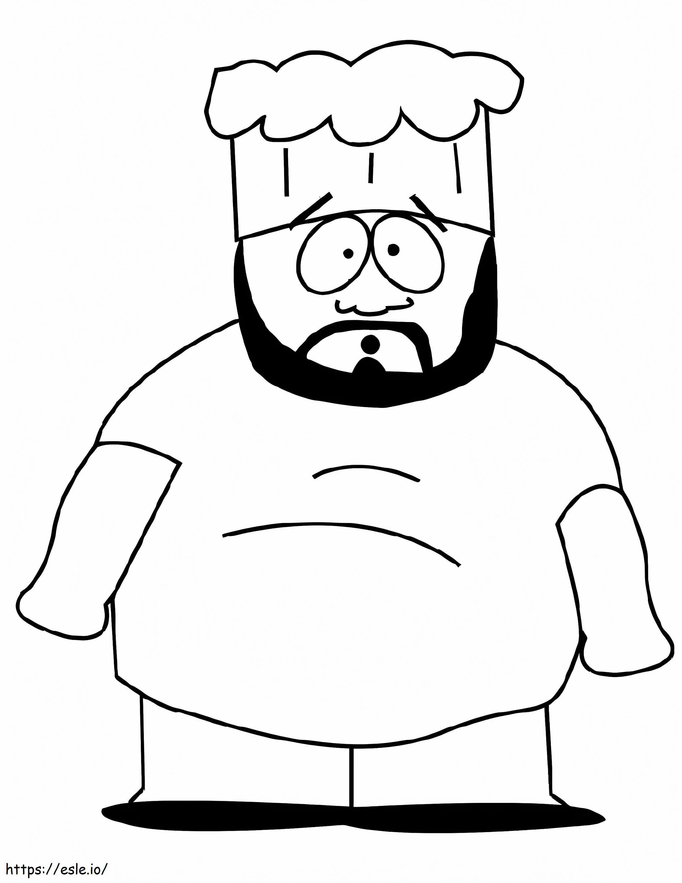 Chef From South Park coloring page