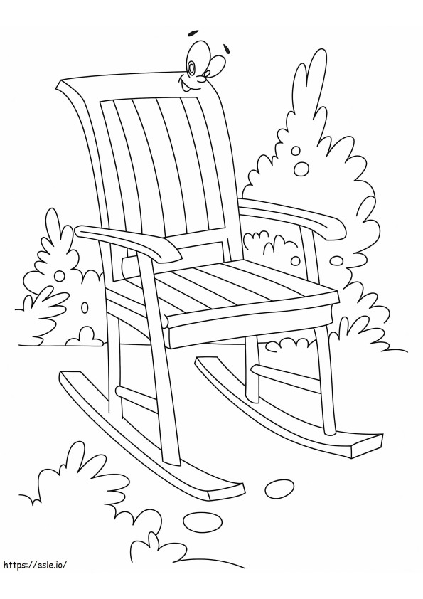 Coloriage Chaise berçante de dessin animé à imprimer dessin